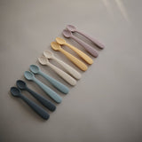 Mushie Silikoni Lusikkasetti 2kpl, Powder Blue