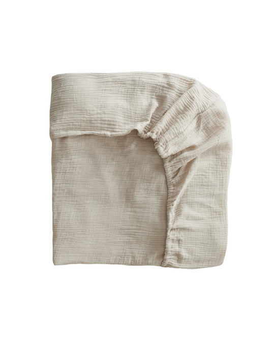 Mushie, Fitted Sheet 60x120cm, Fog