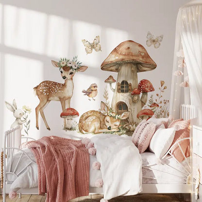 Wall Sticker Set, Forest Deer