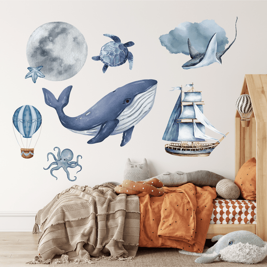 ENNAKKOTILAUS Seinätarra Setti 100x150cm, Ocean