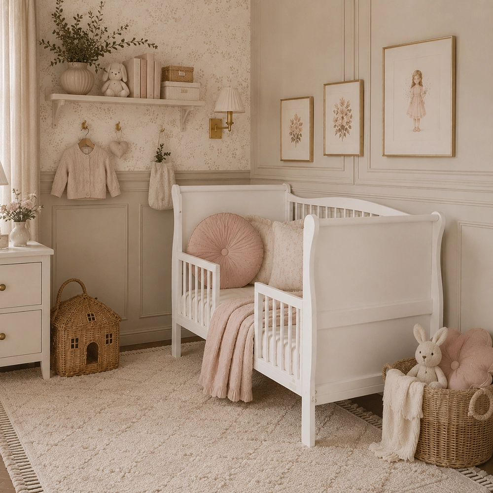 Woodies, Cot Noble 60x120 cm, Vit