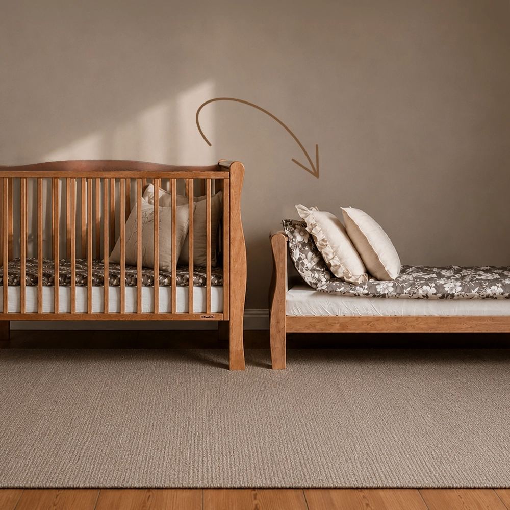 Woodies, Cot Noble 2 in 1 70x140 cm, Valnöt