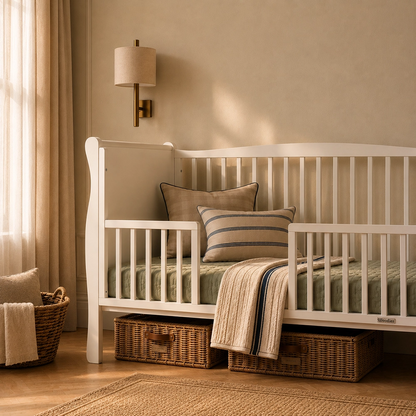 Woodies, Cot Noble 2 in 1 70x140 cm, Vit