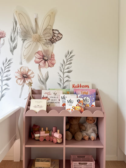 Boknok, Montessori bokhylla, solnedgång
