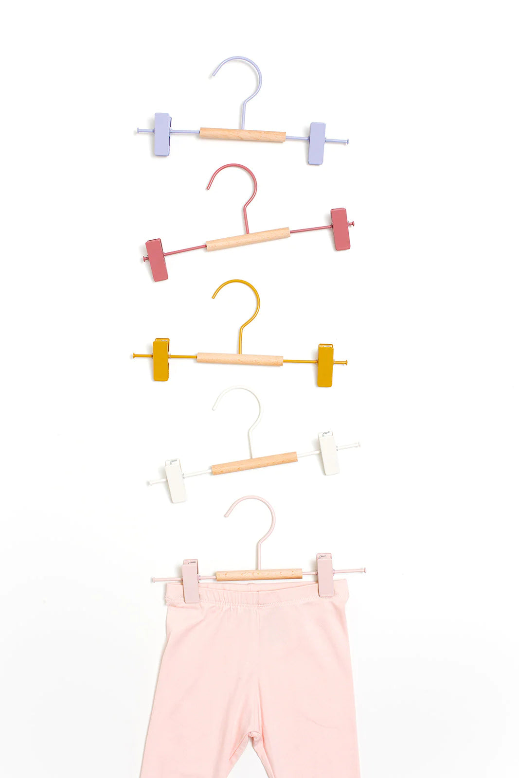 Mustard Made Children's Hangers with Clips, 10 pcs (various colors)