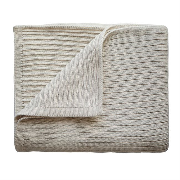 Mushie Vauvan Neulepeitto, Ribbed Beige Melange