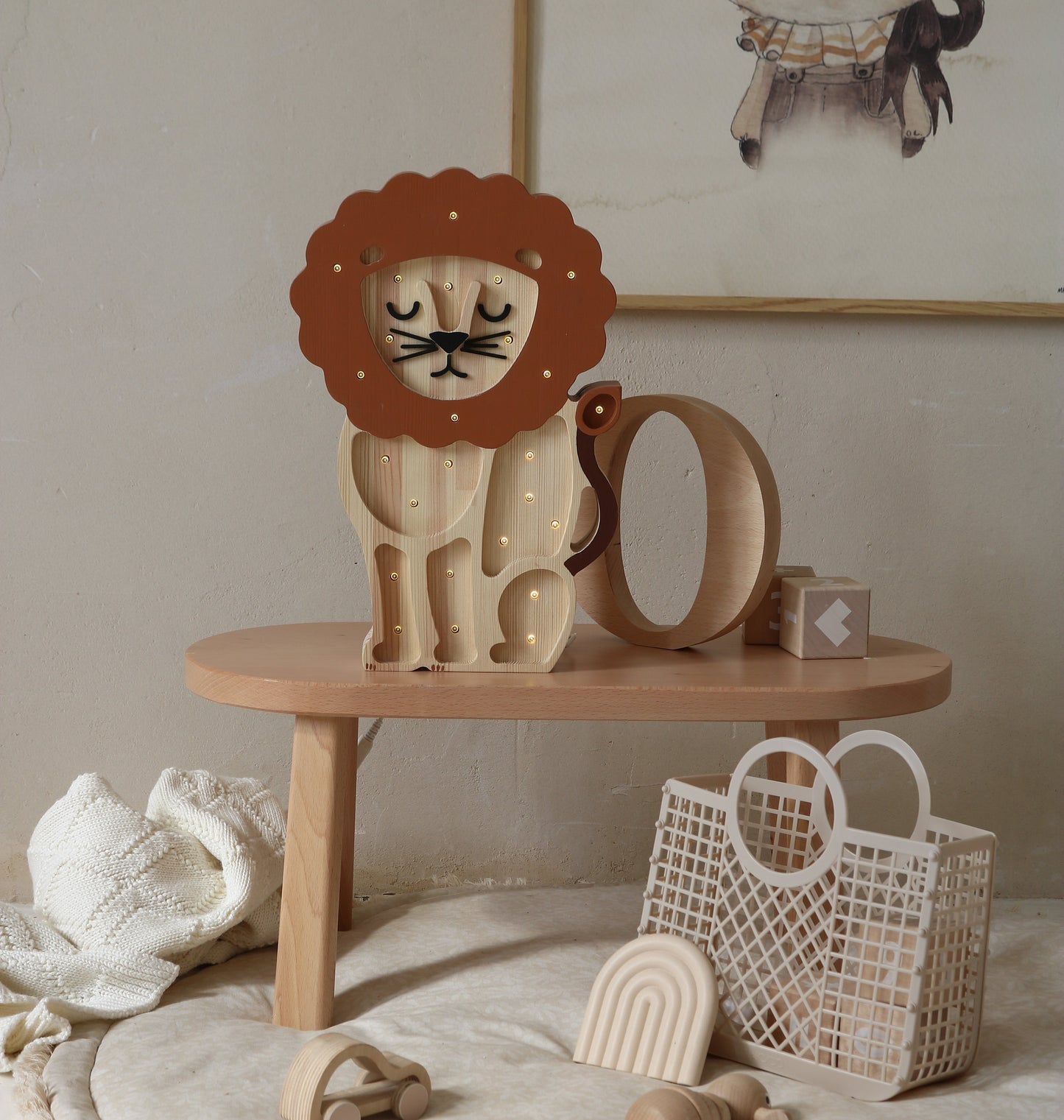 Little Lights Night Light, Serengeti Wood