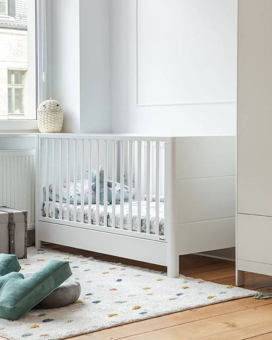 Woodies, Smooth Pinnasänky  2 IN 1, 70x140 cm, White