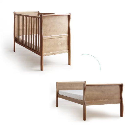 Woodies, Cot Noble 2 in 1 70x140 cm, Walnut