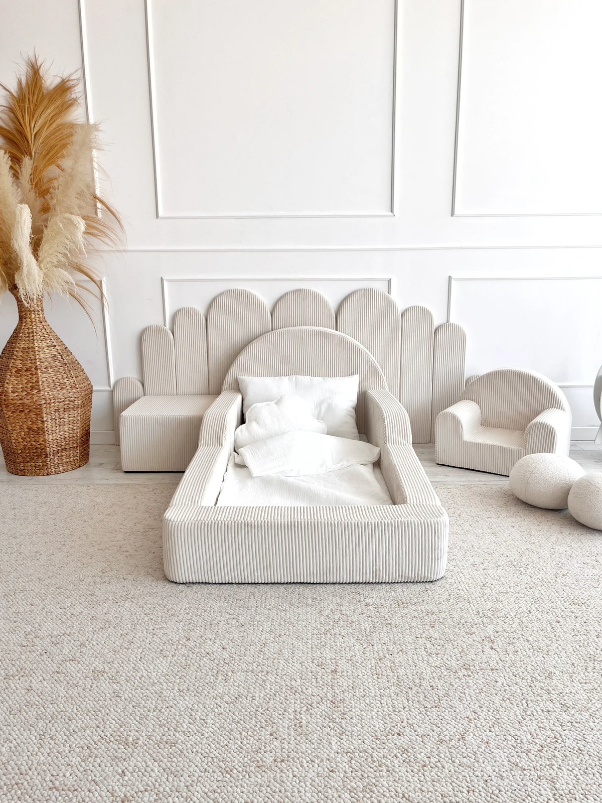 Monio, Montessori Juniorisänky&Patja 70 x 140, Velvet Cream