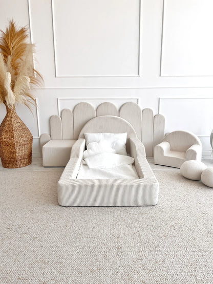 Monio, Montessori Juniorisänky&Patja 70 x 140, Velvet Cream