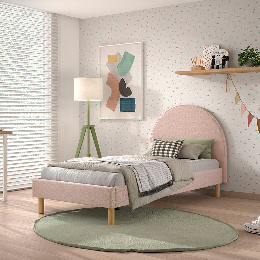 Vipack, Moon Sänky 90x200, Boucle Pink