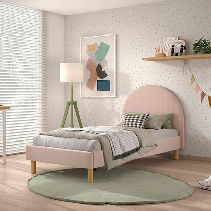 Vipack, Moon Sänky 90x200, Boucle Pink