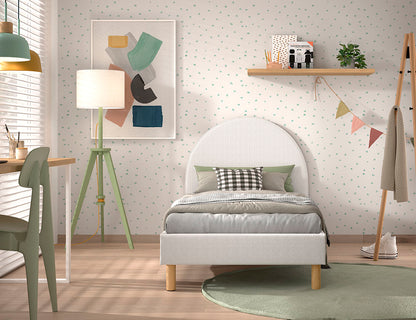 Vipack, Moon Sänky 90x200, Boucle White