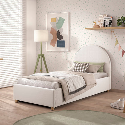 Vipack, Moon Sänky&Säilytys 90x200, Boucle White