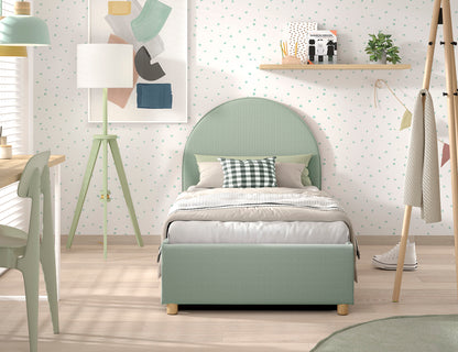 Vipack, Moon Sänky&Säilytys 90x200, Boucle Green