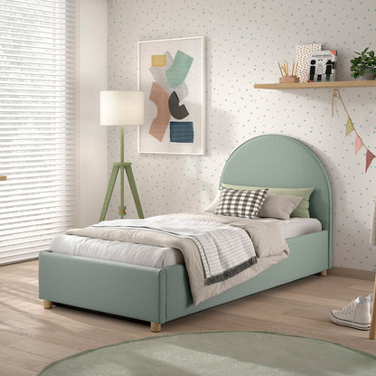 Vipack, Moon Sänky&Säilytys 90x200, Boucle Green