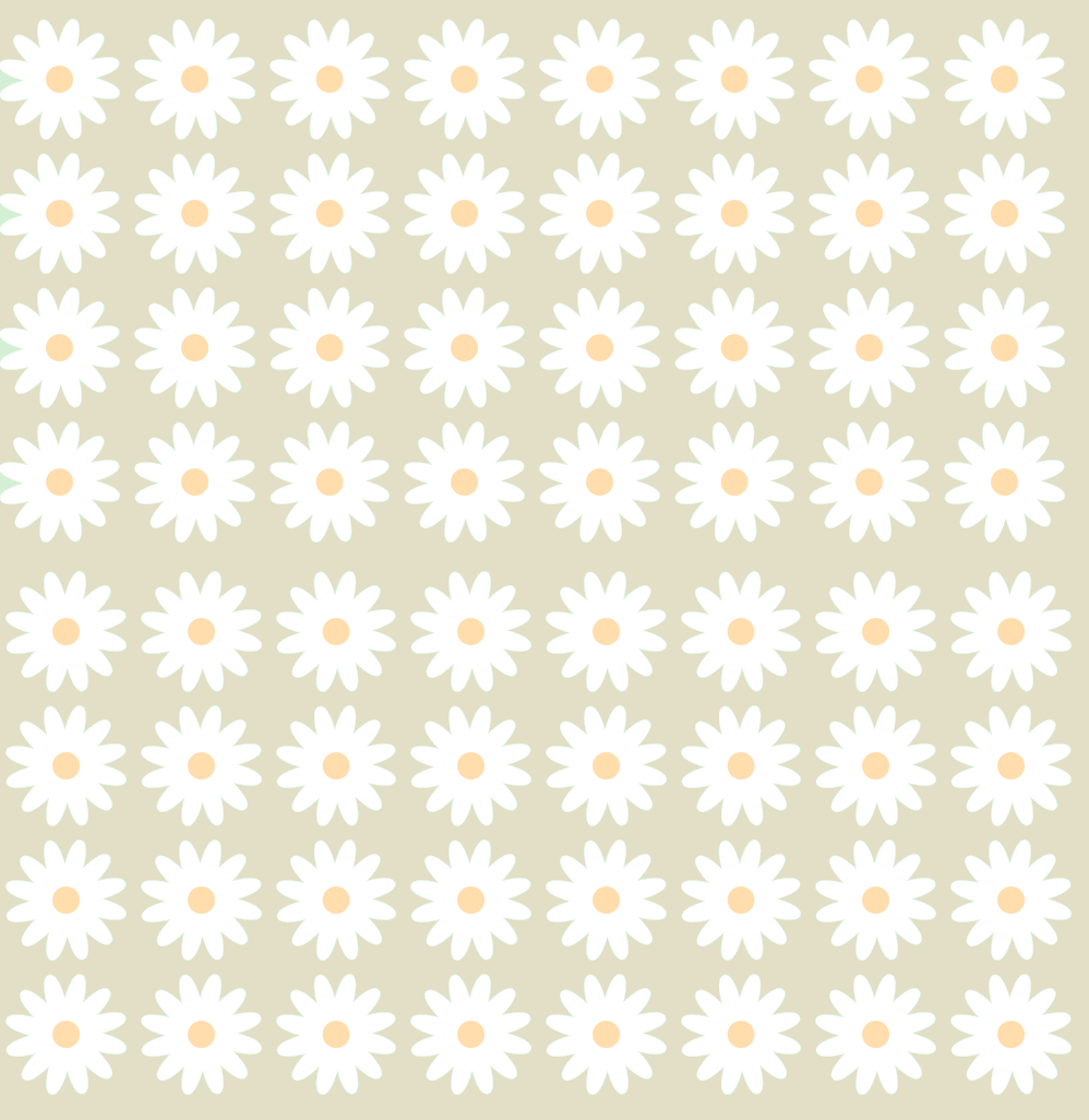 Wall sticker Set of 64, White Daisy