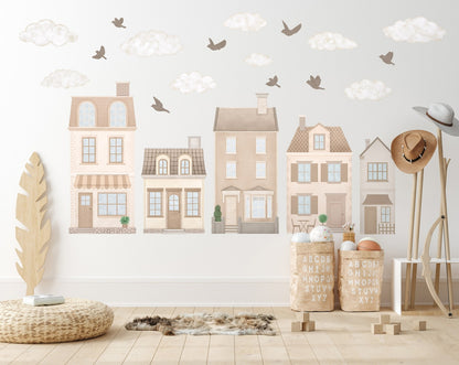 ENNAKKOTILAUS Seinätarra Setti XL, Beige Houses