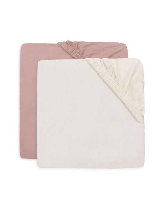 Jollein, Aluslakana 2-pack, 60x120cm, Wild Rose&Ivory