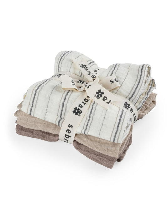 Zebra, Harsot 3-pack, Cream Stripe