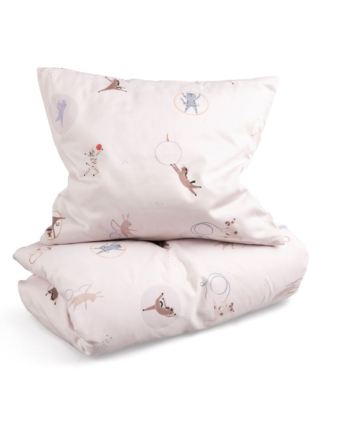Zebra, Satin Cotton Duvet Cover Set 140x100 cm, Teeny Toes, Lilac