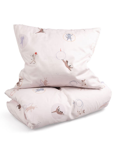 Zebra, Satin Cotton Duvet Cover Set 140x100 cm, Teeny Toes, Lilac