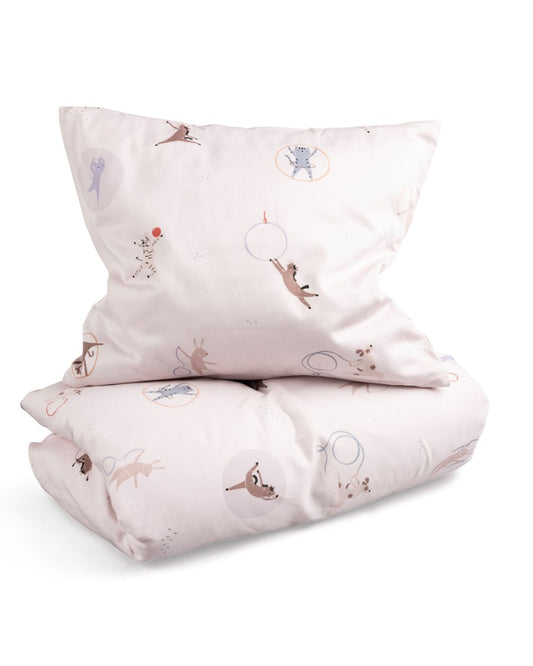 Zebra, Satin Cotton Duvet Cover Set 140x100 cm, Teeny Toes, Lilac