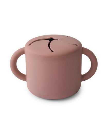 Mushie, Silikon Snack Cup, Cloudy Mauve