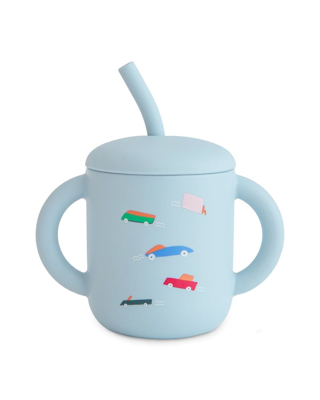 Mushie, Silicone Sippy Cup, Retro Cars