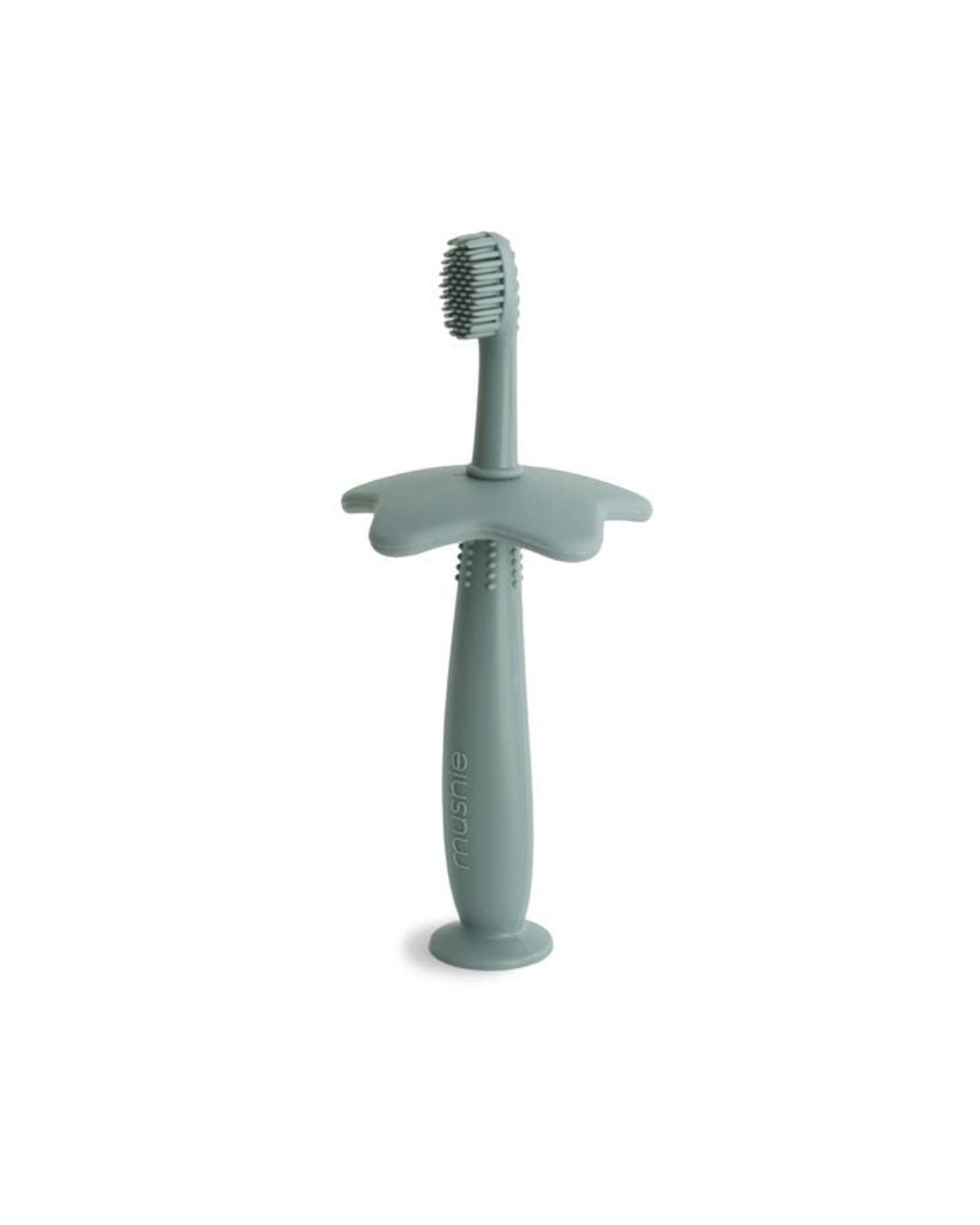 Mushie Flower Training toothbrush, Cambridge Blue