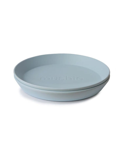 Mushie, Plate 2pcs, Powder Blue