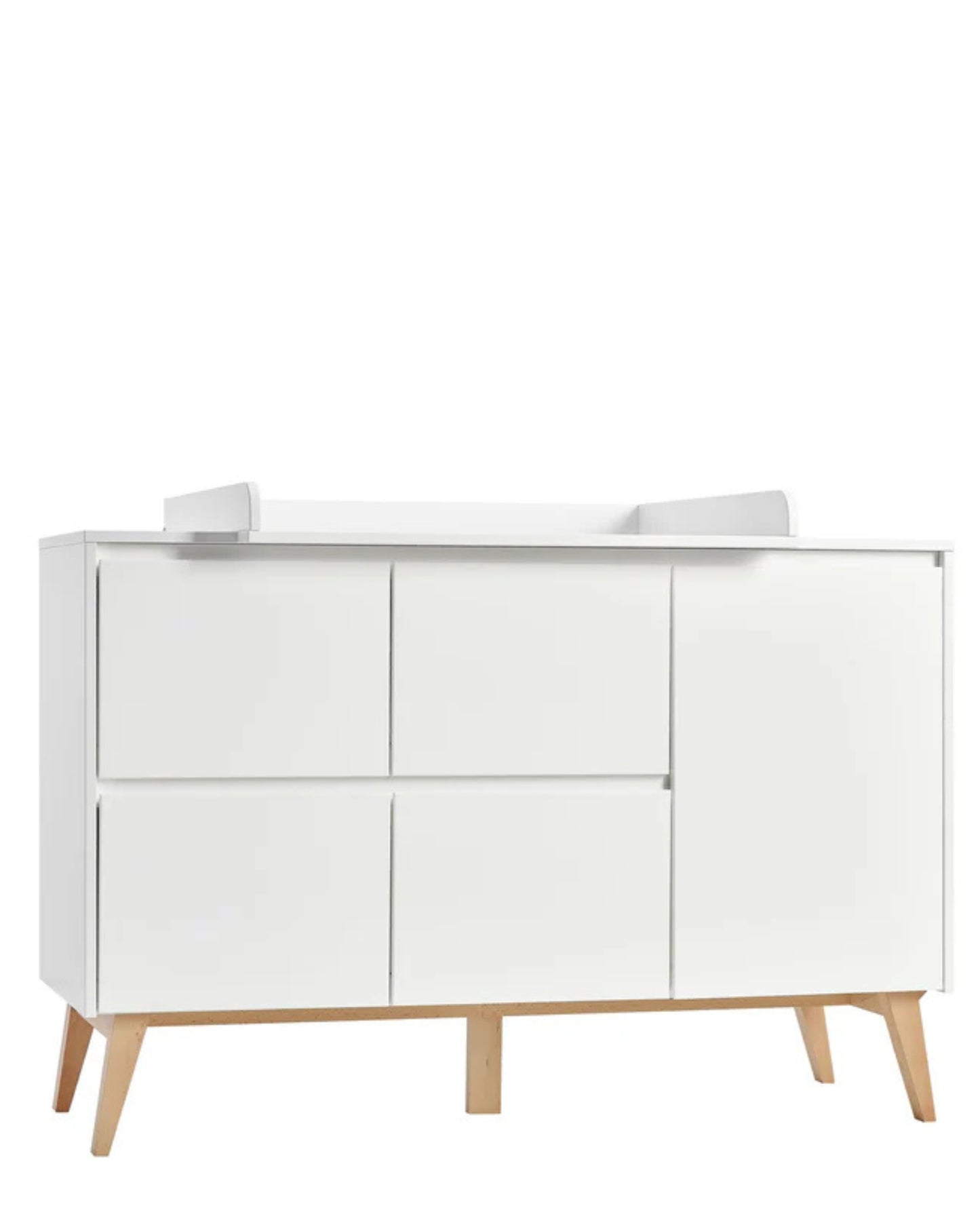 Pinio, Swing byrå med 4 lådor, Vit