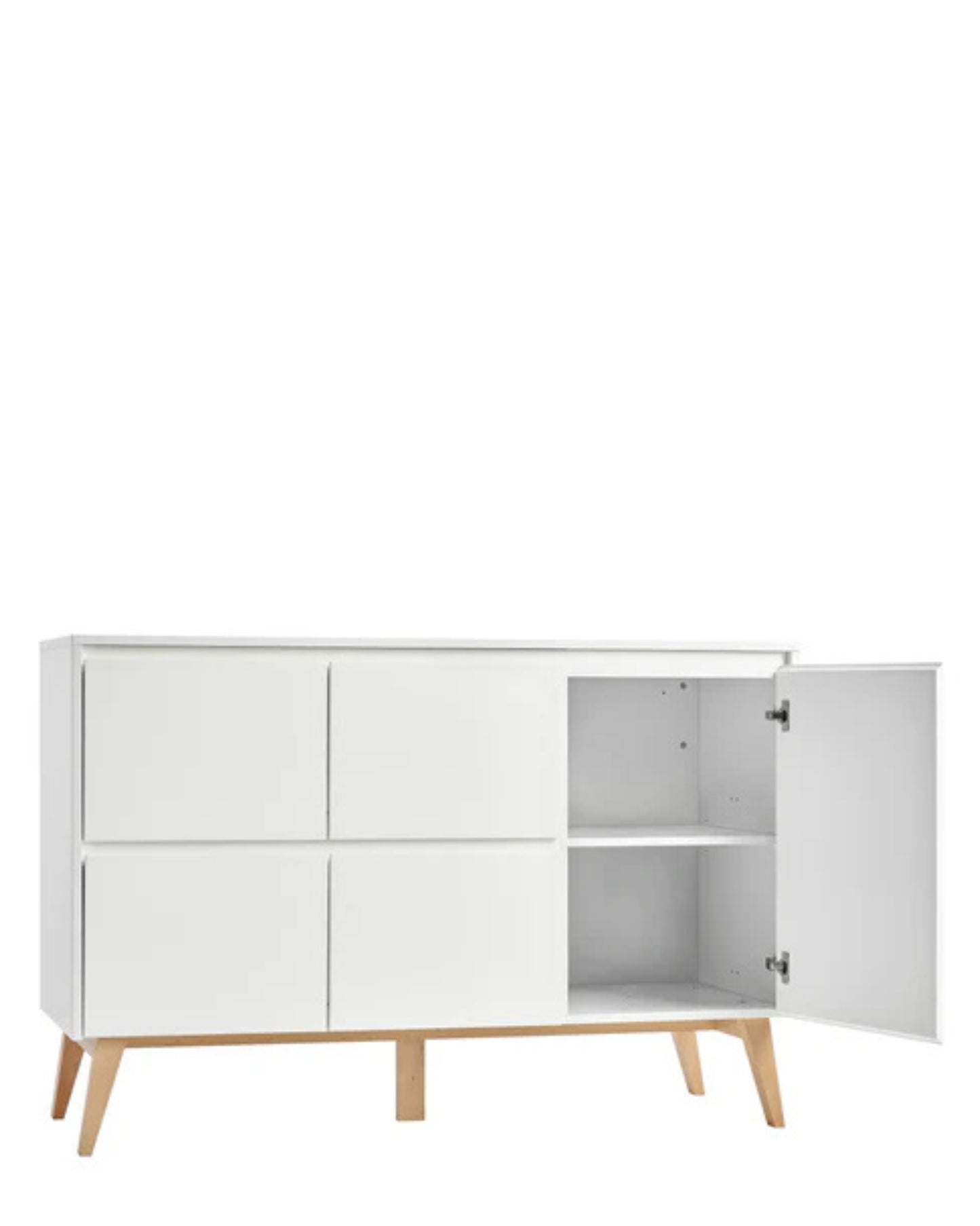 Pinio, Swing byrå med 4 lådor, Vit