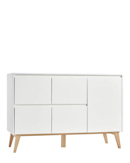 Pinio, Swing byrå med 4 lådor, Vit