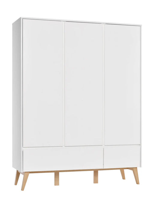 Pinio Swinggarderob 3 dörrar, Vit
