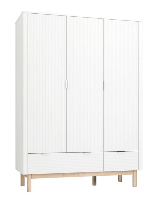 Pinio, Miloo Garderob 3-dörrars, Vit