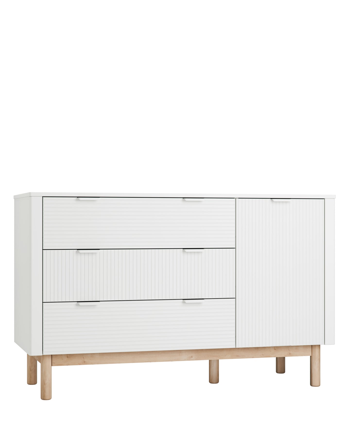 Pinio, Miloo byrå med 4 lådor, Vit