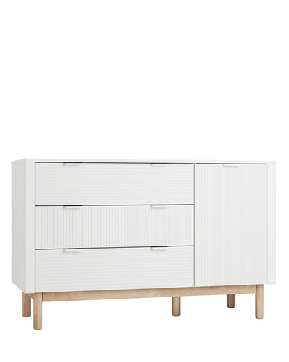 Pinio, Miloo byrå med 4 lådor, Vit