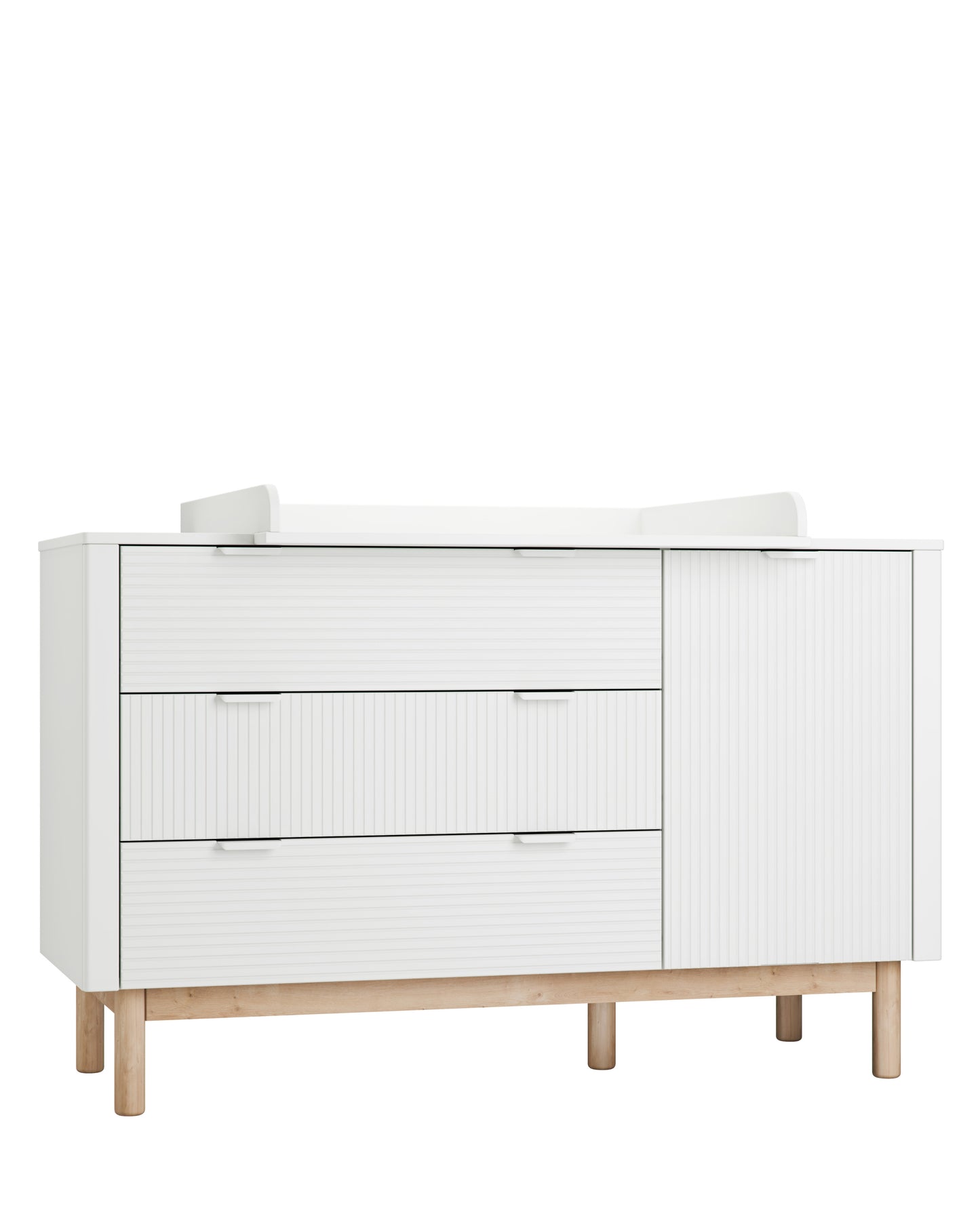 Pinio, Miloo byrå med 4 lådor, Vit