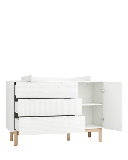 Pinio, Miloo byrå med 4 lådor, Vit