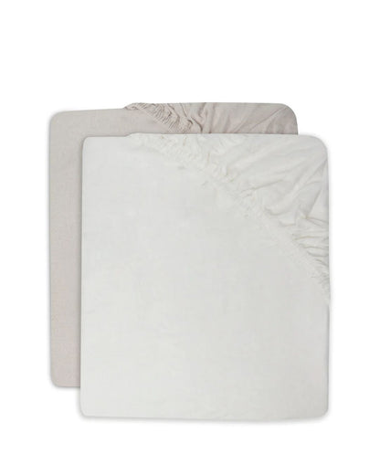 Jollein, Aluslakana 2-pack, 60x120cm, Ivory&Nougat