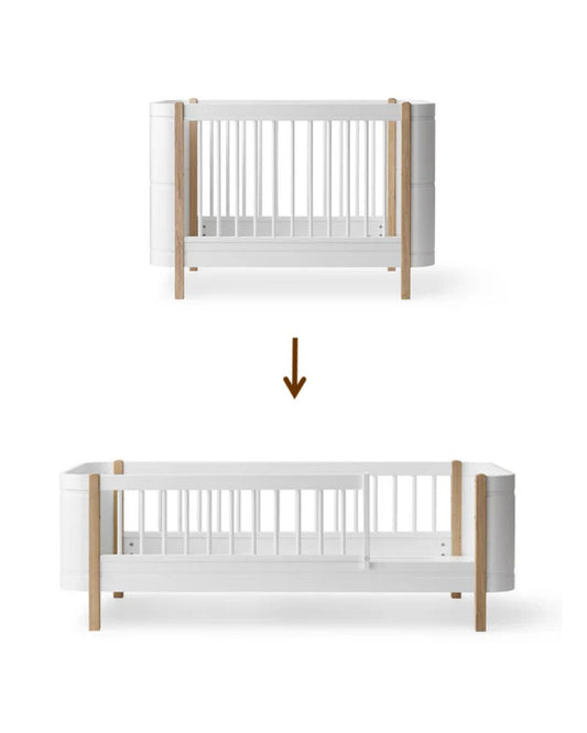 Oliver Furniture, Muunnossarja, Wood Mini+ Pinnasänky Juniorisängyksi 70x160 cm