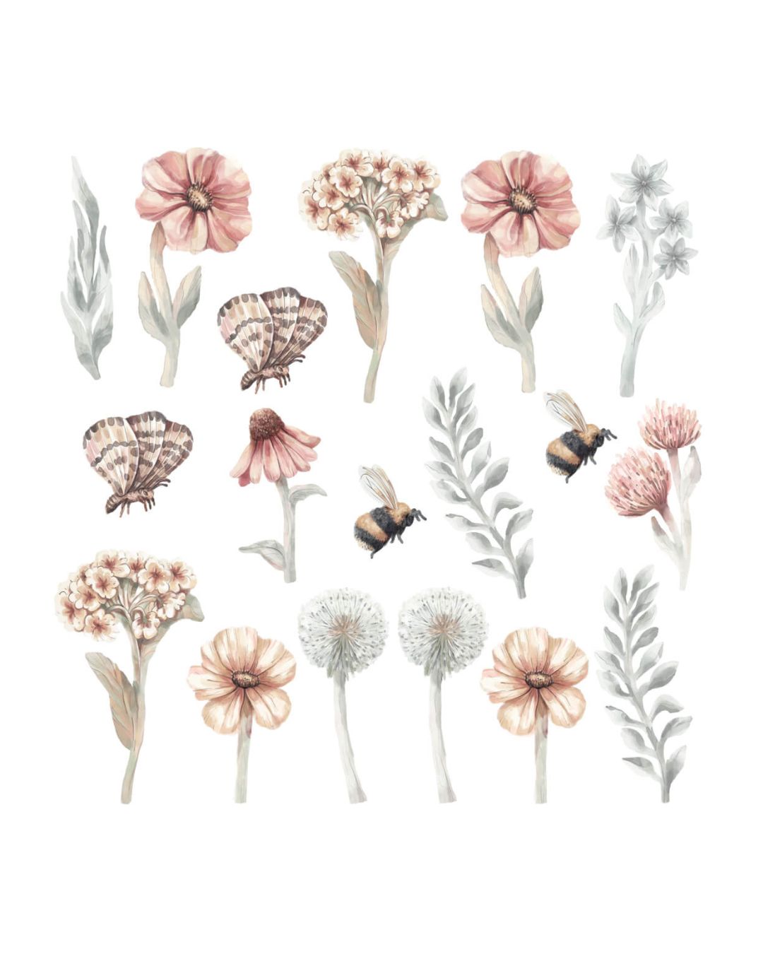 Pastelowe Love, Seinätarra Setti, Wildflowers 2