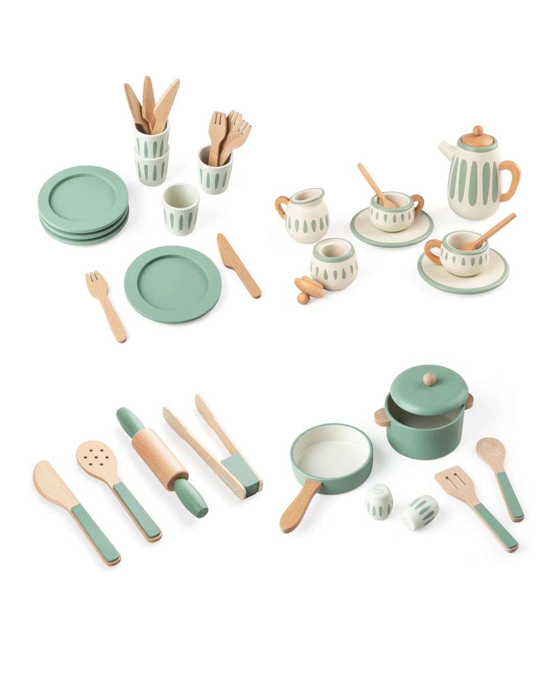 Sebra, Fatset 35 delar, Sage Green