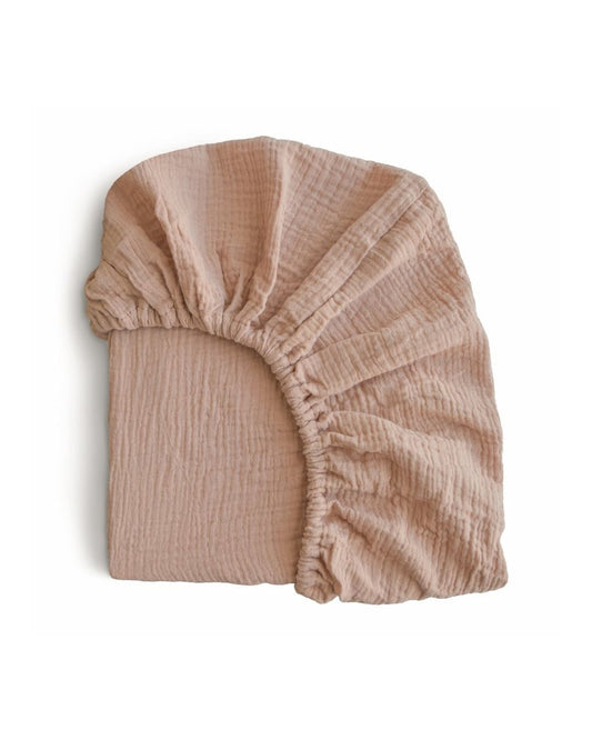 Mushie, Fitted Sheet 40x100cm, Natural