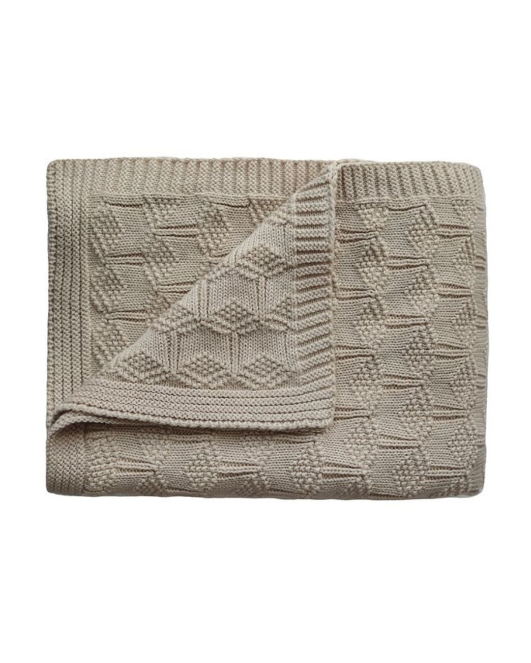 Mushie, Babyfilt, Honeycomb Beige