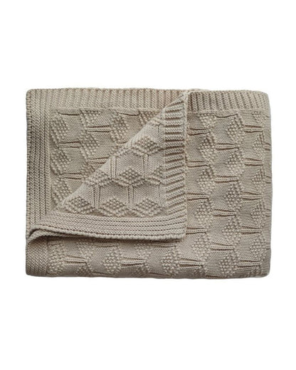 Mushie, Babyfilt, Honeycomb Beige