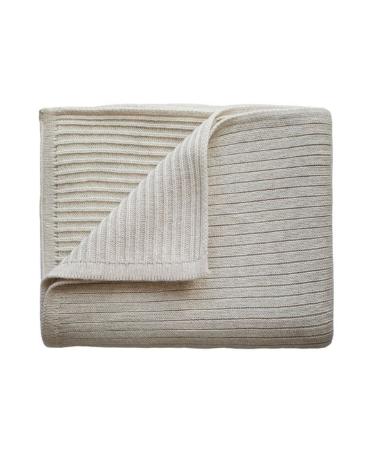 Mushie, Vauvan Neulepeitto, Ribbed Beige Melange