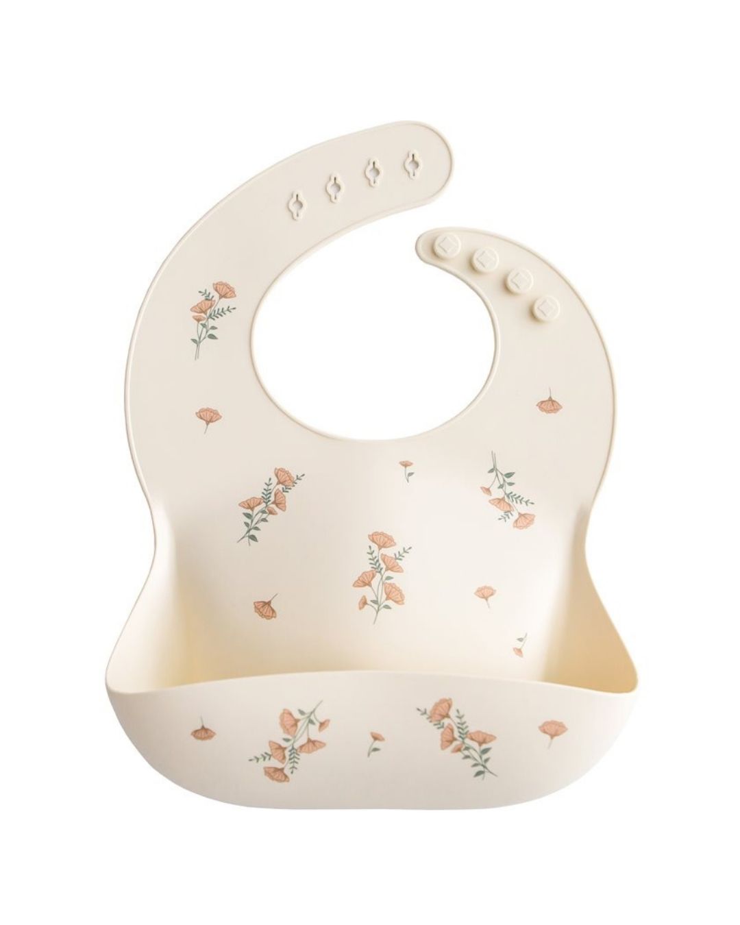 Mushie Bib, Pink Flowers